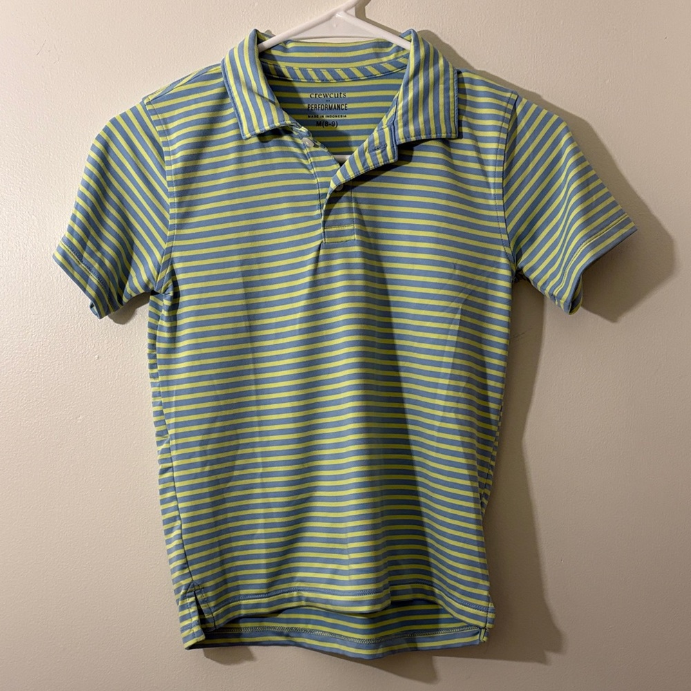 Crewcuts Kids Polo Shirt - Yellow and Blue Stripes